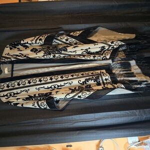 Black and Cream Kimono From Amazon